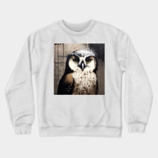 Art should comfort the disturbed and disturb the comfortable - Awesome Owl #9 Crewneck Sweatshirt